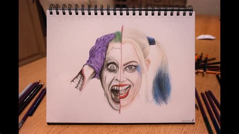 🎨 Speed Drawing The Joker And Harley Quinn 🃏 Jared Leto Margot
