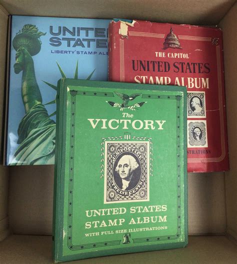 Lot Vintage United States Postage Stamp Albums