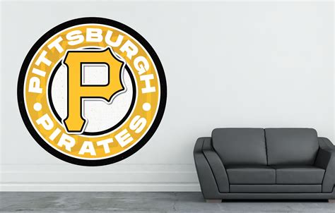 MLB Pittsburgh Pirates Logo Circle Decor Wall Decal Vinyl Etsy