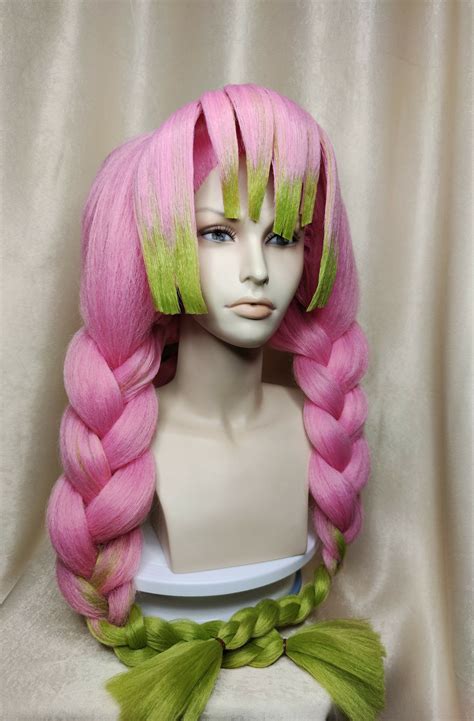 mitsuri kanroji wig demon slayer simple style with one basic wig demonslayer