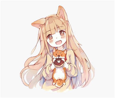 Anime Fox Girl Cute Anime Chibi Chibi Cat Anime Wolf Girl
