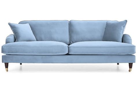 Rupert Sky Blue 4 Seater Sofa Furnitureinstore