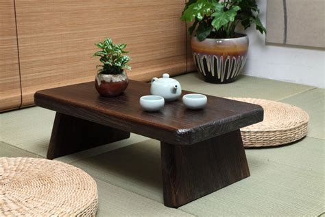 Japanese Antique Tea Table Rectangle 6035cm Paulownia Wood Traditional