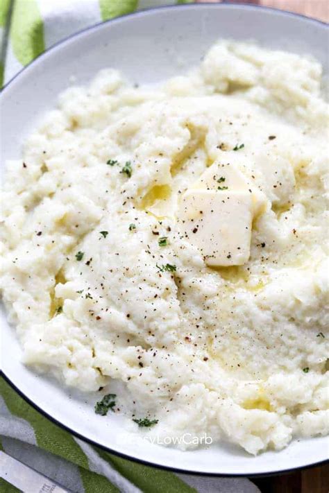 Mashed Cauliflower With Cream Cheese Low Carb Side Easy Low Carb