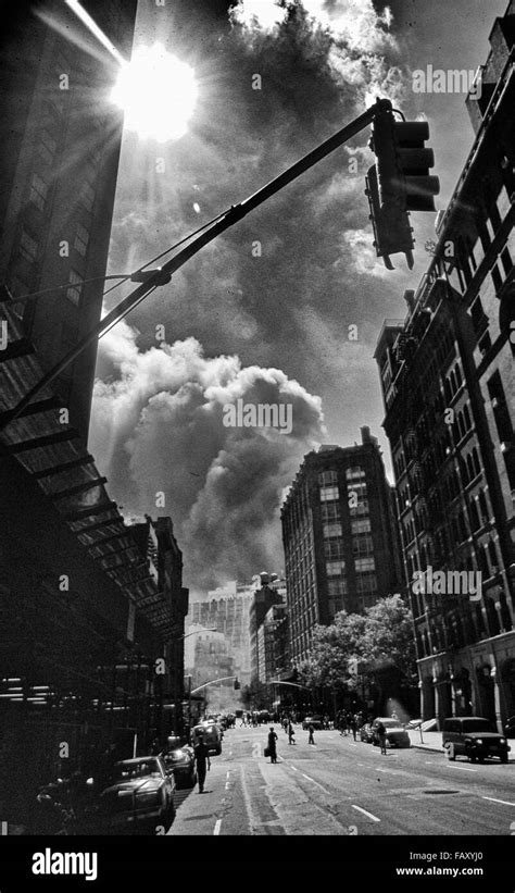 Smoke And Dust Spreading All Over Manhattan During The Collapse Of The