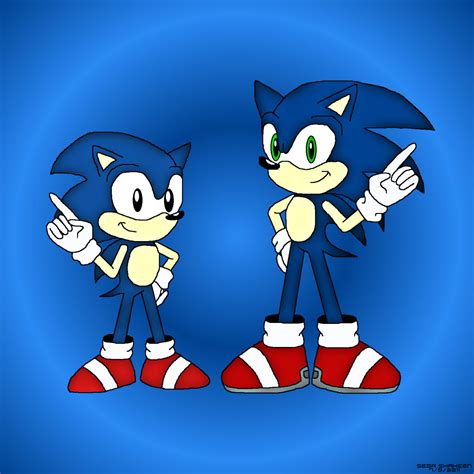 Modern And Classic Sonic The Hedgehog Fan Art 23605108