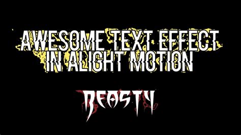 Alight Motion Tutorial 12 Awesome Text Effect With My Voice O