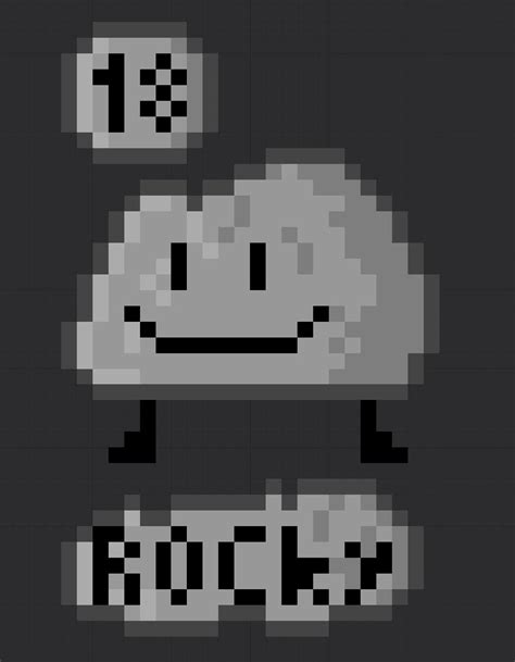 Drawing Pixel Art Of Every Bfb Character Until I Run Out Day18 Rocky