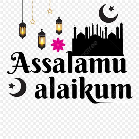 Transparent Ornament Vector PNG Images Assalamu Alaikum Lettering In