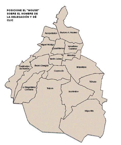 Las 16 Delegaciones Del Df Mapa