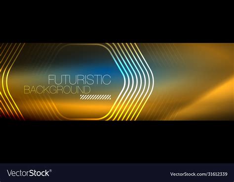 Shiny Neon Lines Stripes And Waves Technology Vector Image