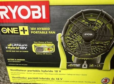 Ryobi 18v Cordless Hybrid Fan Model P3320 Tool Only Battery And
