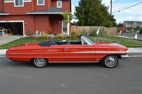 1964 Ford Galaxie 500 Xl Convertible With Top Down Red Fvr Ford