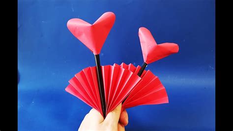 하트 꽃다발 종이접기막대사탕 만들기 Heart Bouquet Origami Youtube