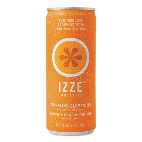Izze Fortified Sparkling Juice Clementine 84 Oz Can 24carton
