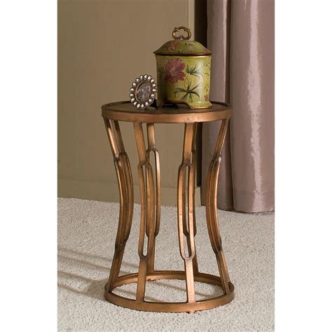 Firstime Hourglass Accent Table Antique Copper Metal End Tables