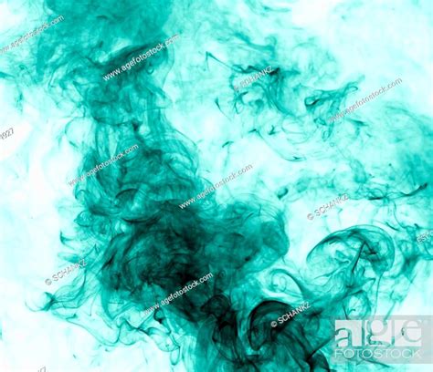 Green Smoke On White Background Inversion Stock Photo Picture And