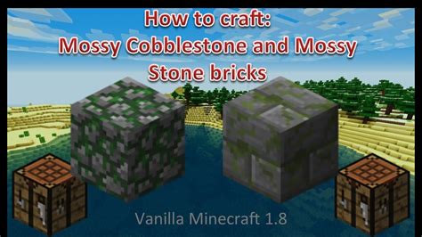 How To Craft Mossy Cobbstone And Stonebricks Vanilla Minecraft 18