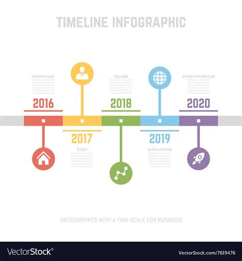 Timeline Infographic Design Templates Royalty Free Vector