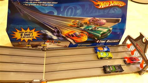 Hot Wheels Lane Raceway Unboxing Assembly And Demonstration Youtube