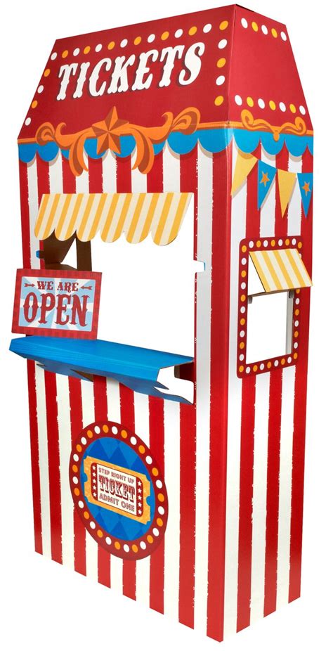 Ticket Booth Cardboard Stand Circus Theme Party Carnival Themed