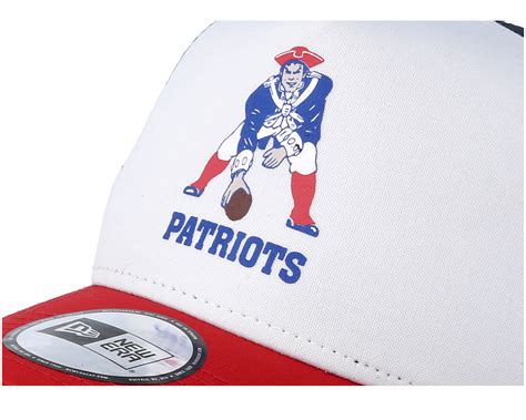 New England Patriots Throwback Trucker White Adjustable New Era Caps