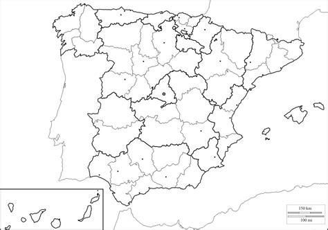 Mapa España Politico En Blanco Mapa Politico De Espana Para Rellenar