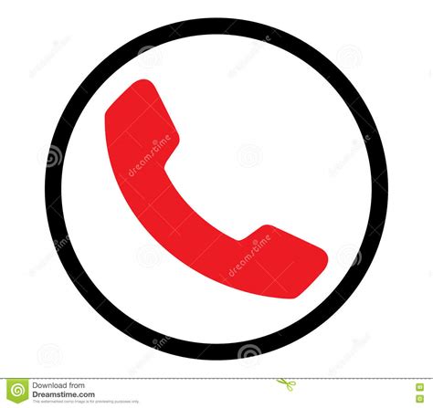 Red Phone Icon Stock Illustration Illustration Of Communication 82258031