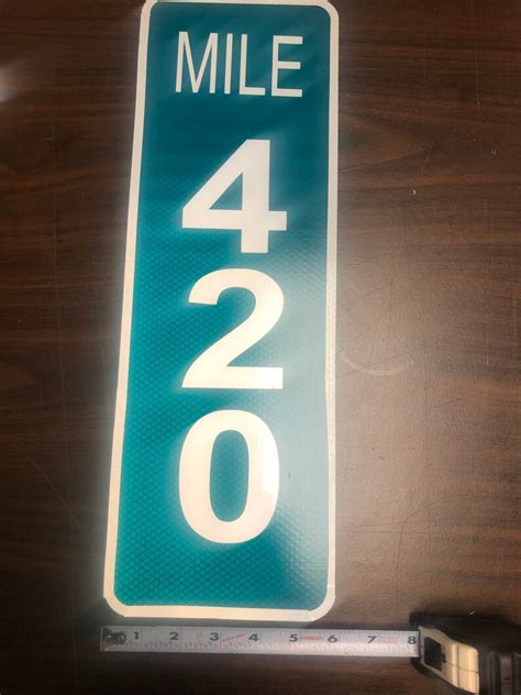 420 Mile Marker Sign Etsy