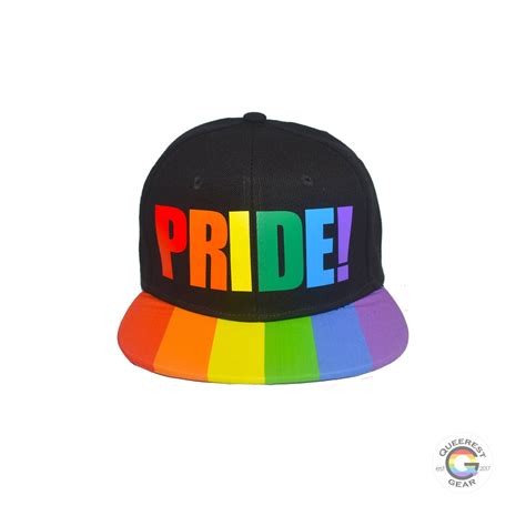 Pride Gay Lgbtqa Queer Rainbow Flag Snapback Hat Gay Pride Etsy