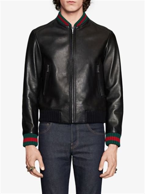 Shop Black Gucci Jacket With Web With Express Delivery Farfetch