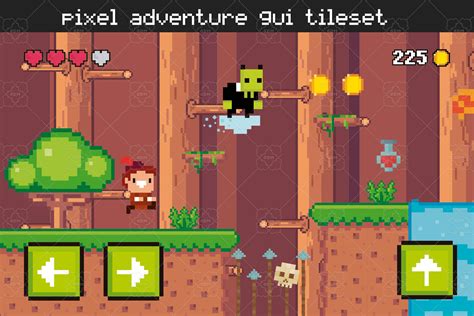 Artstation Pixel Adventure Platformer Game Ui Game Assets