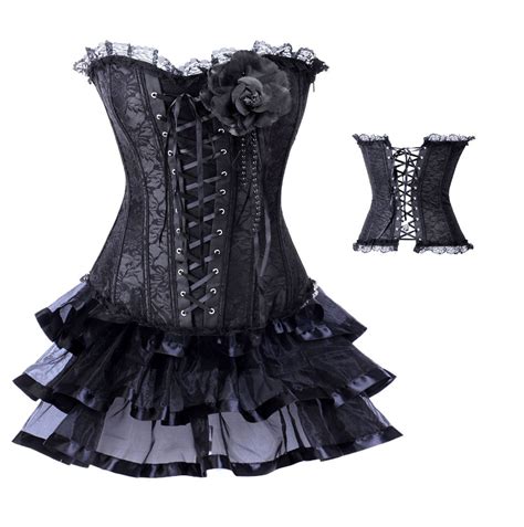 New Sexy Corset Women Gothicwholesale Rouge Corset And Tutu Skirt Fancy Dress Outfit Hen Party