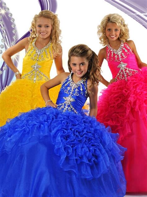 Picture Of A Bandage Fancy Ball Gown Halter Royal Blue Organza Ruffle