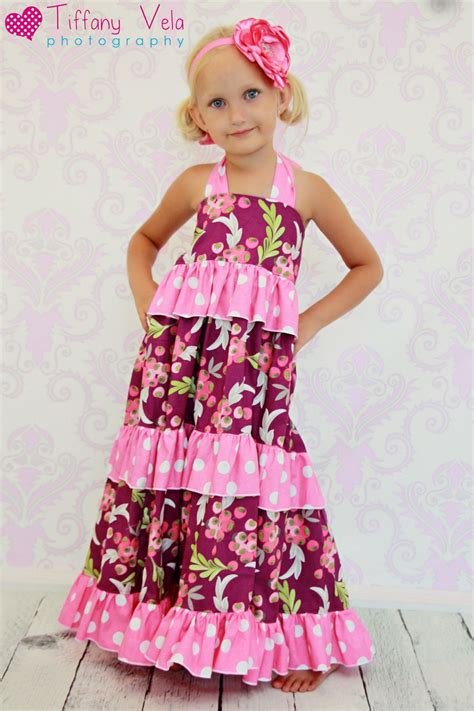 Julia S Twirly Maxi Dress Pdf Pattern Sizes 6 12 Months To 8 Girls Maxi Dress Pattern Sewing