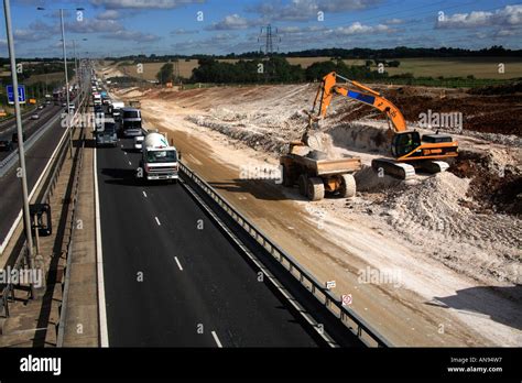 M1 M Motorway Road Widening Widen Stock Photo Alamy