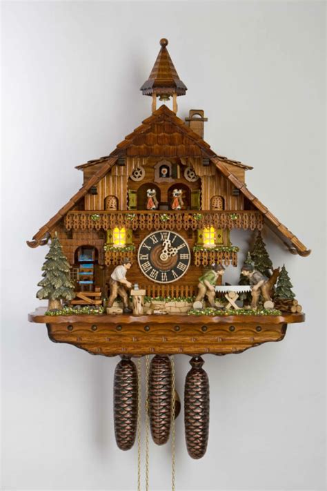 Original Handmade Black Forest Cuckoo Clock Made In Germany 2 86275t