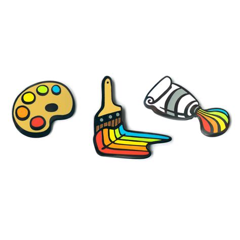 Rainbow Art Pins Pretty Pins Cool Pins Backpack Pins Bag Pins