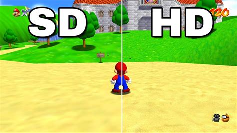 Super Mario 64 Pc Port Upscaled Hd Texture Pack Youtube