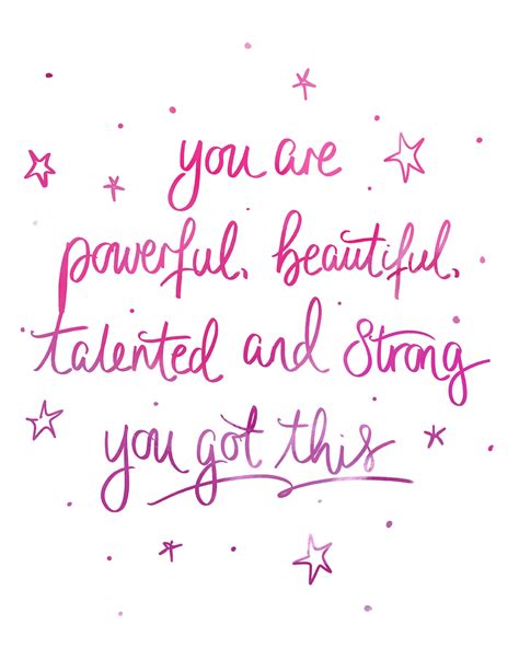 You Are Powerful Beautiful Talented And Strong Encouraging Etsy