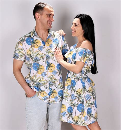 Couple Matching Hawaiian Shirts Couple Outfits Hawaiian Etsy Australia