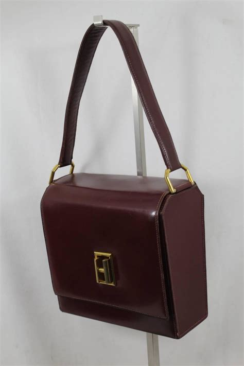 24 Fbg St Honoré Vintage Hermes Burgundy Leather Bag At 1stdibs