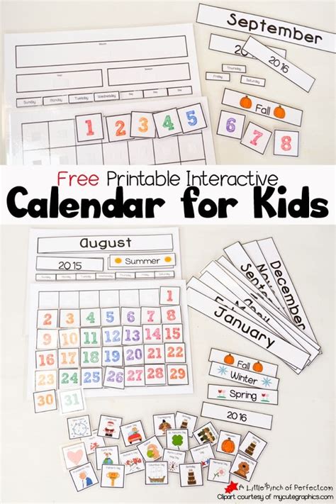 Calendar Printable For Kindergarten