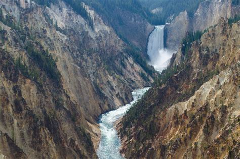 The Grand Canyon Of Yellowstone Lower Falls Wyoming Oc 4928 × 3264