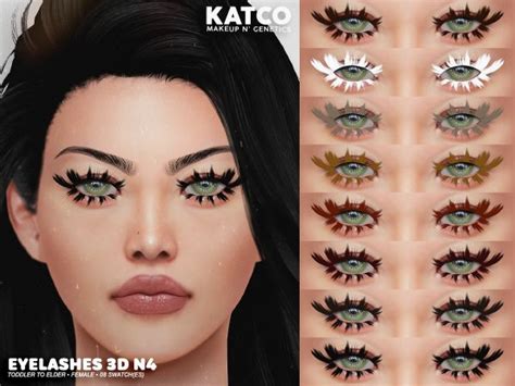 Katco Eyelashes 3d N4 The Sims 4 Download Simsdomination In 2021