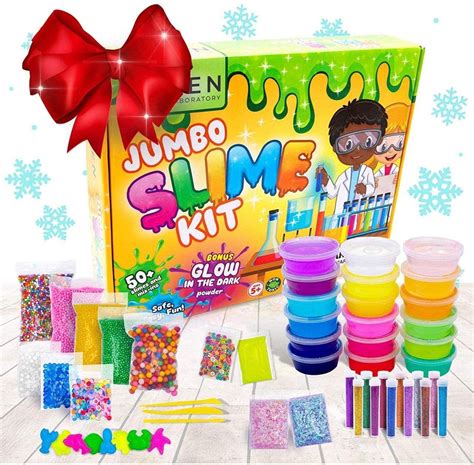 Zen Laboratory Diy Slime Kit Toy For Kids Girls Boys Ages 3 12 Glow In
