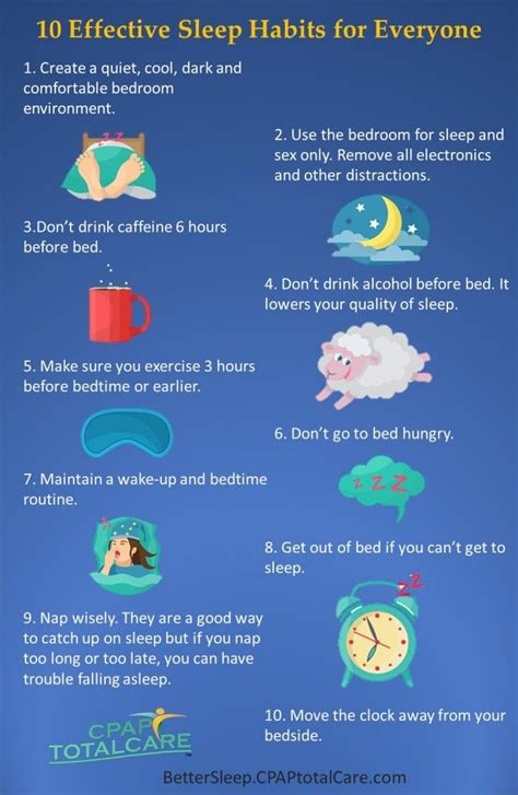 10 Effective Sleep Habits For Everyone Infographic What Helps You Sleep