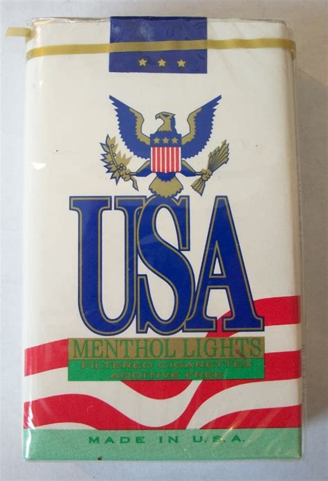 Delivers to all 50 states and more. USA Menthol Lights King Size - Vintage American Cigarette ...