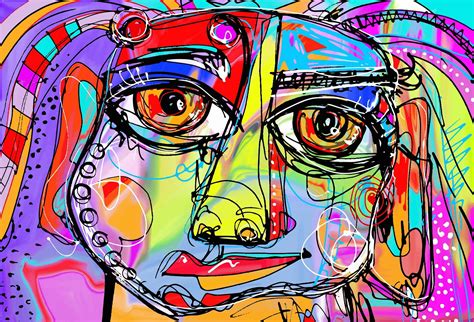Abstract Face Of A Girl Framed Prints By Sina Irani Buy Posters