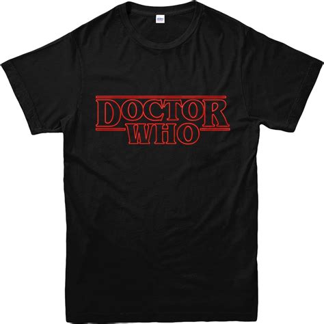 Doctor Who T Shirt Stranger Things Spoof T Shirt Inspired Design Top